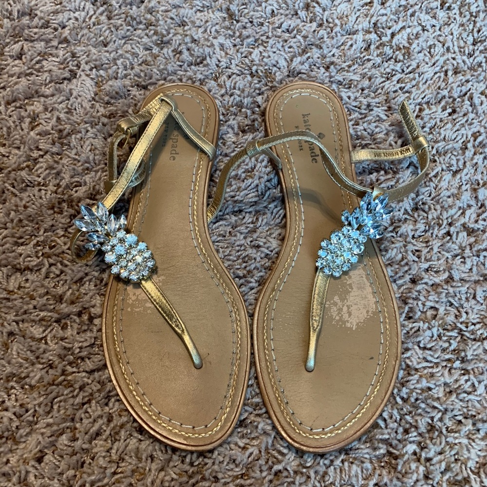 Kate Spade Pineapple Rhinestone Sandals